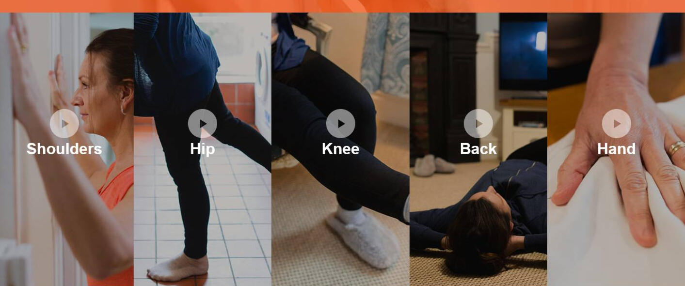 split screens of people exercising with msk conditions